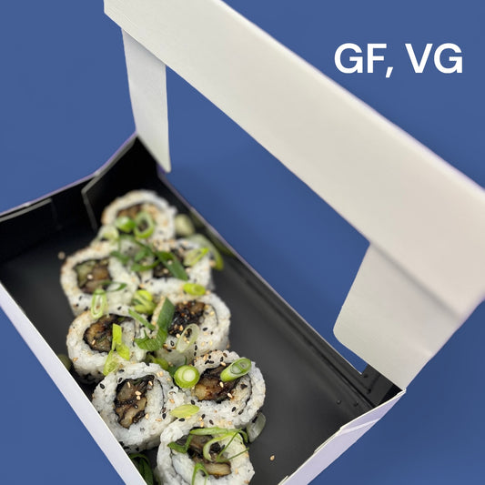 Miso Aubergine and Spring Onion Roll