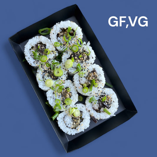Miso Aubergine and Spring Onion Roll