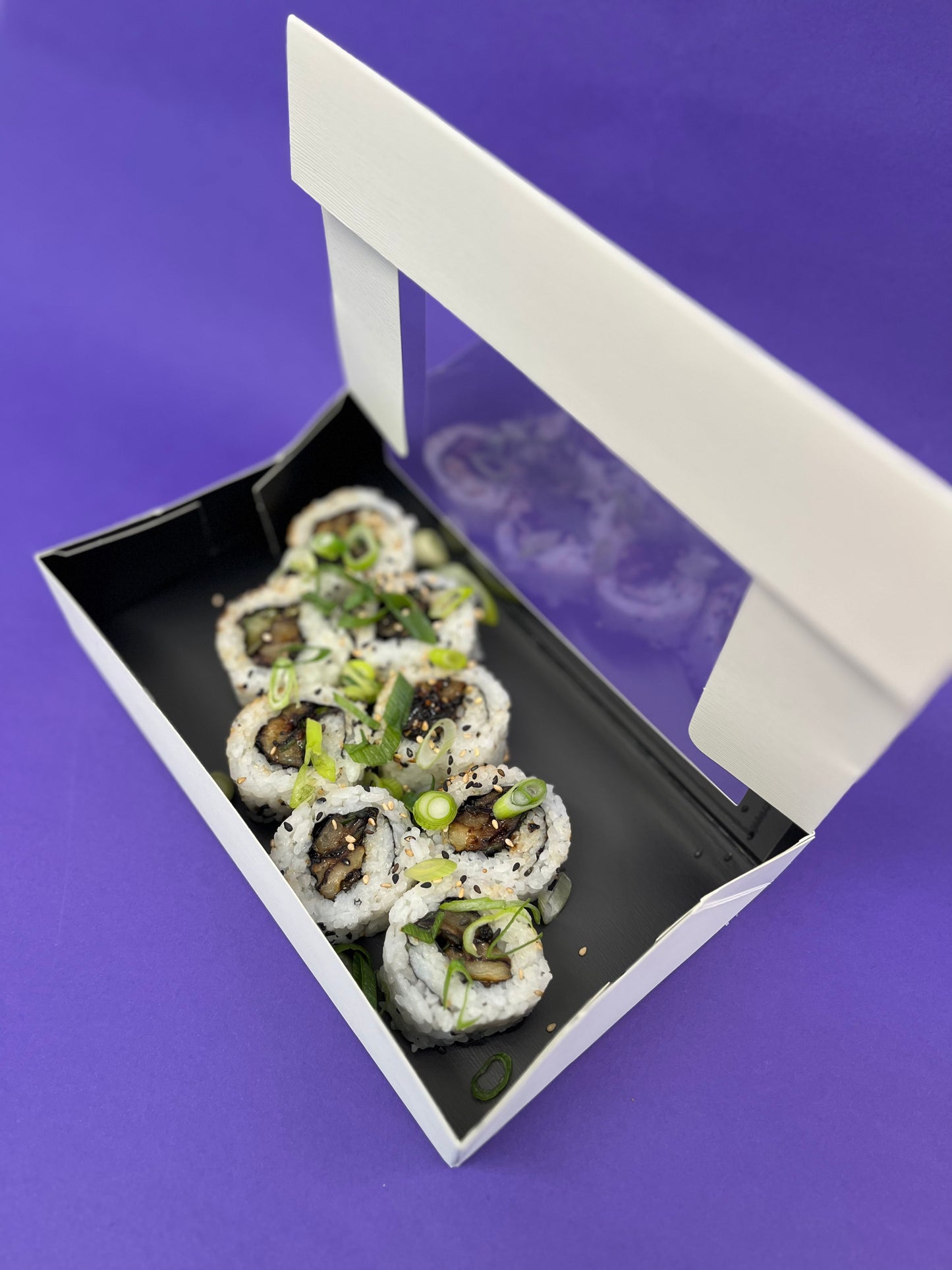 Miso Aubergine and Spring Onion Roll